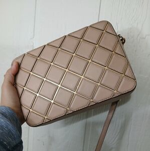 *Michael Kors Rose Gold Pink Cross Hatch Mini Crossbody-FOR RESTORATIONS